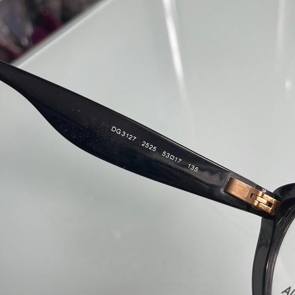 Dolce & Gabbana black and cheetah print cat-eye prescription frames - Picture 4 of 7